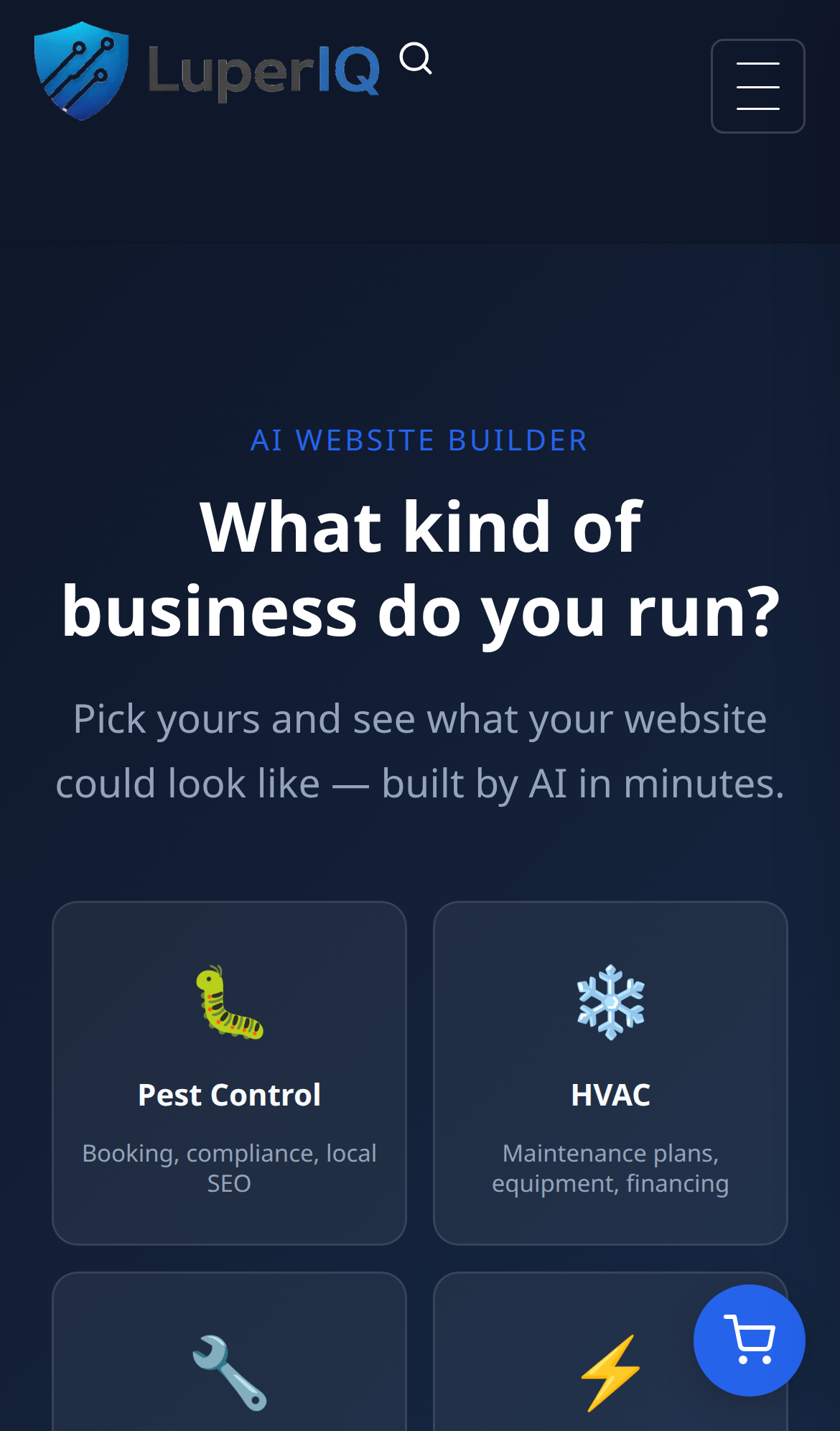 LuperIQ Main Site mobile home